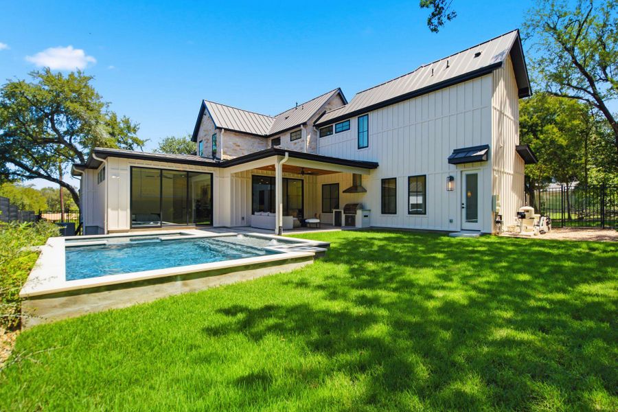 Exterior details and patio area of a home in , Austin (Image 26).