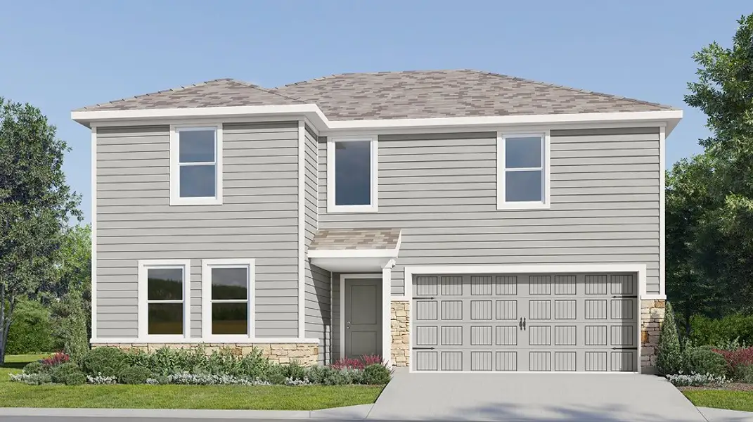 Front exterior of a new home in Crosswinds, Haines City, FL, highlighting curb appeal (Image 1). Front exterior of a new home in Crosswinds, Haines City, FL, highlighting curb appeal (Image 1).