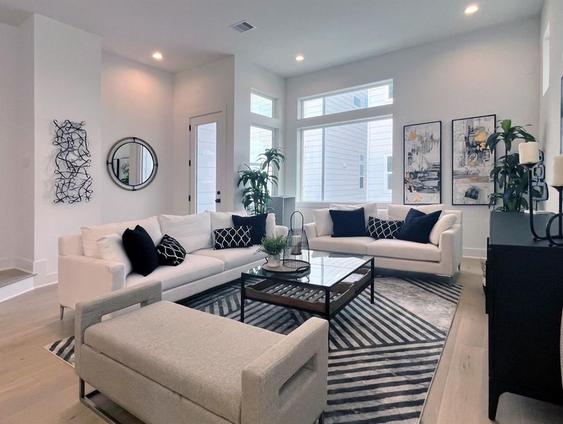 Furnished interior view inside a new home in Yale Terrace, Houston (Image 32). Furnished interior view inside a new home in Yale Terrace, Houston (Image 32).
