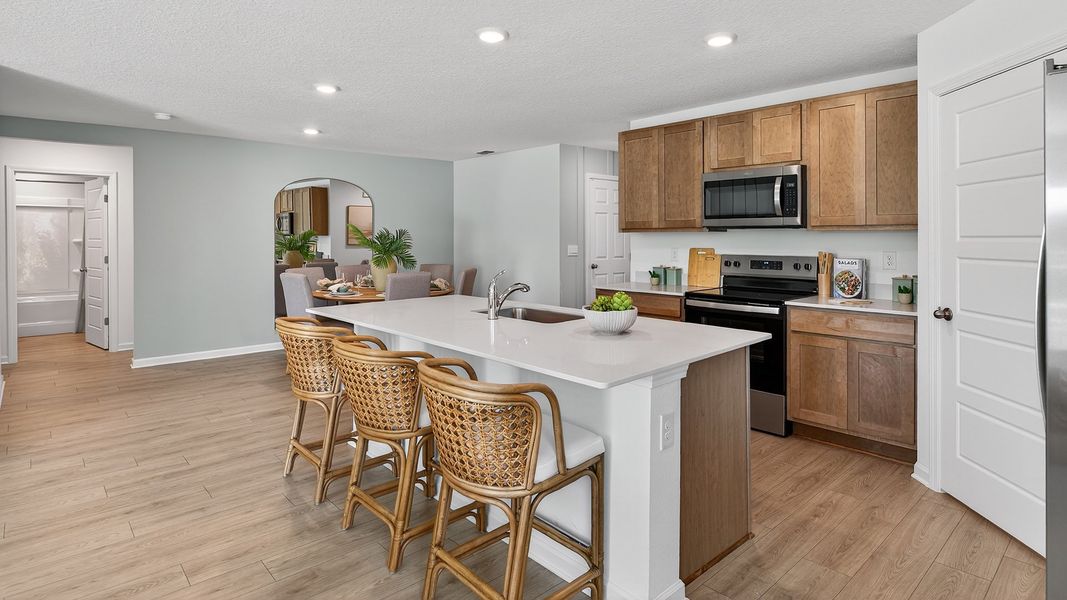 Representative furnished interior of a home built from the LAKESIDE by D.R. Horton in Copes Landing, Jacksonville (Image 12).