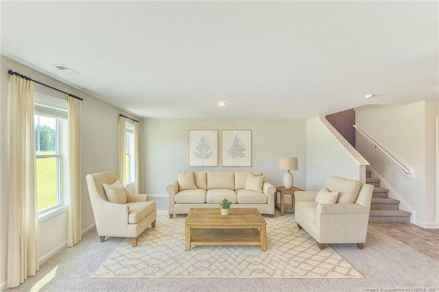 Living Room - VIRTUALLY STAGED
