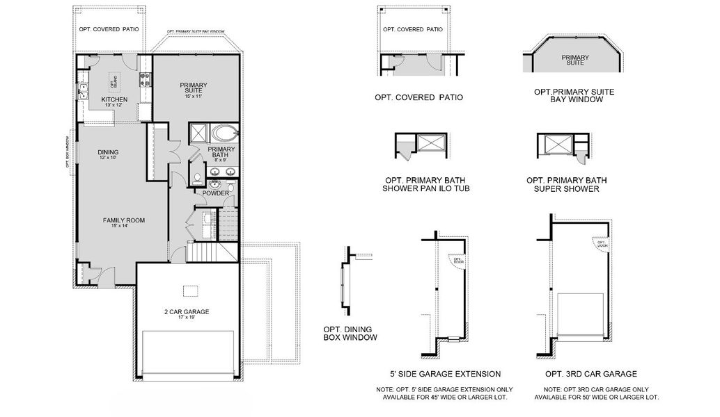 2D floor plan layout for the The Evergreen - Walden on Lake Conroe by Legend Homes in Lake Conroe Area Homes, Montgomery, TX (Image 3).