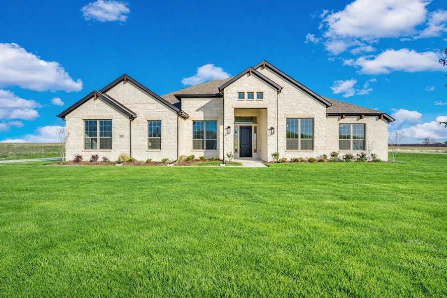 Front exterior of a new home in Levante, Waxahachie, TX, highlighting curb appeal (Image 27).