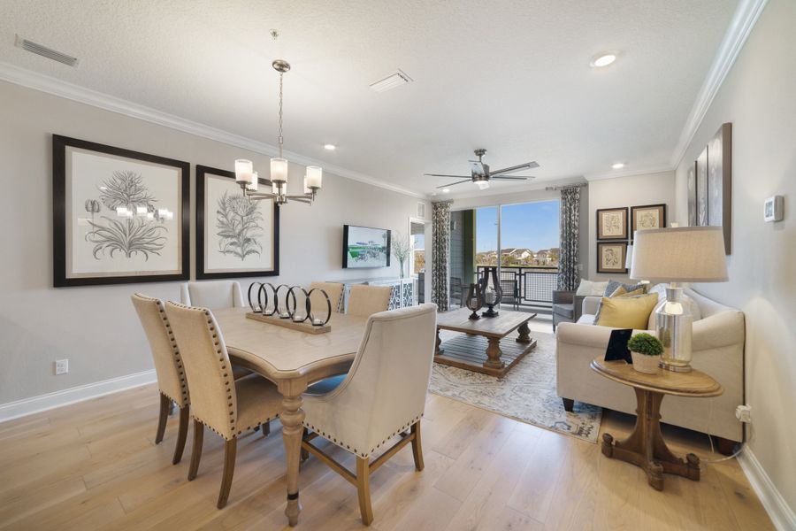 Furnished interior view inside a new home in Gatherings® of Lake Nona, Orlando (Image 13).