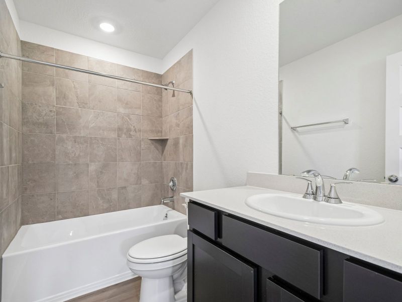 Furnished interior view inside a new home in Turner's Crossing - Americana Collection, Buda (Image 6).