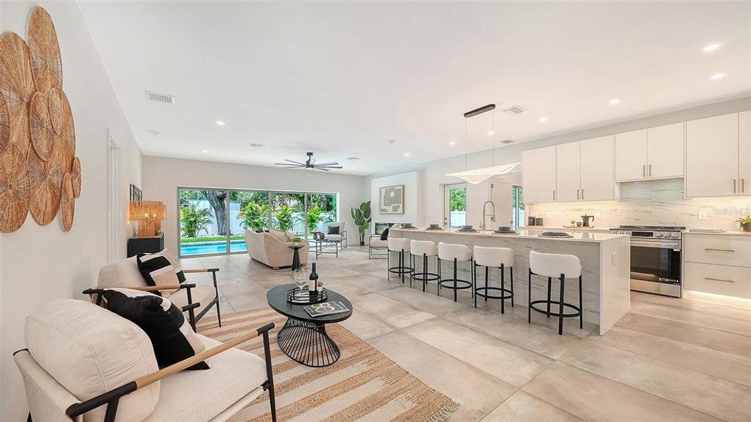 Furnished interior view inside a new home in , Sarasota (Image 16).