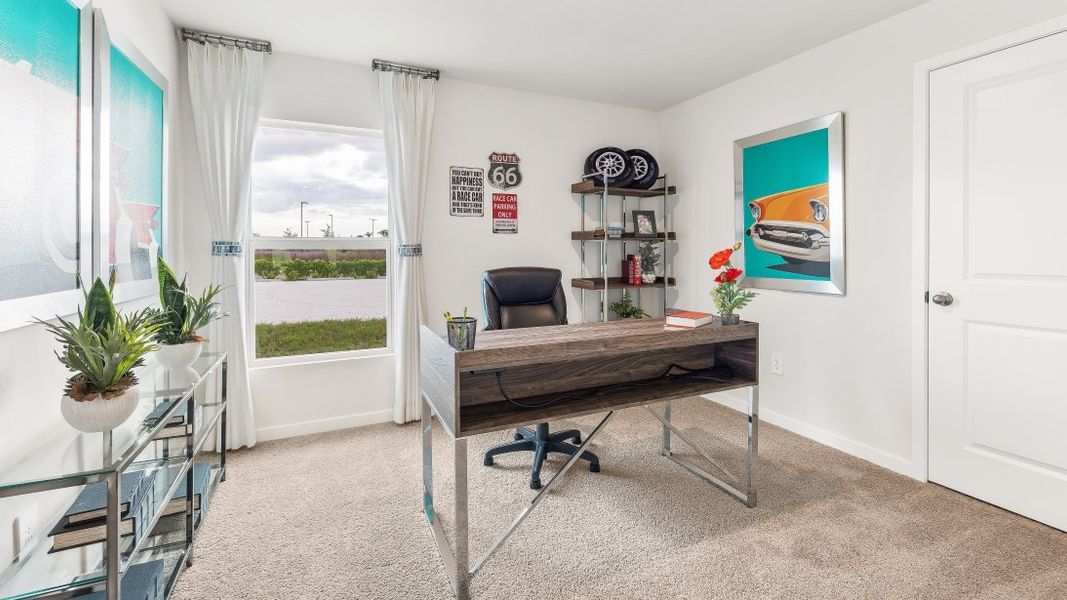 Representative furnished interior of a home built from the JEMISON by D.R. Horton in Coral Bay - Express & Tradition, North Fort Myers (Image 10).