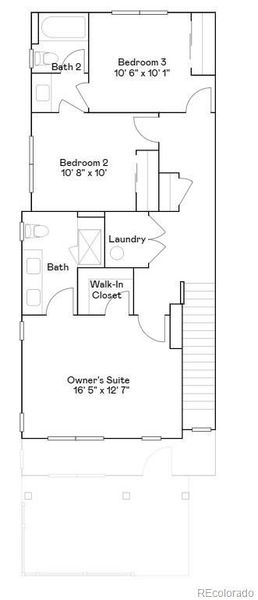 2D floor plan layout of this home in Parterre, Thornton, CO (Image 2).