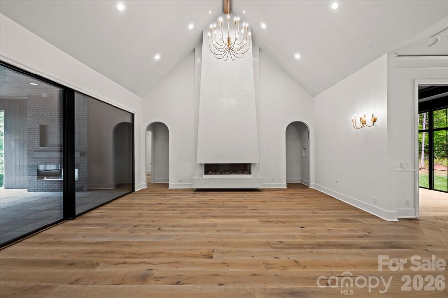 3 sided gas fireplace