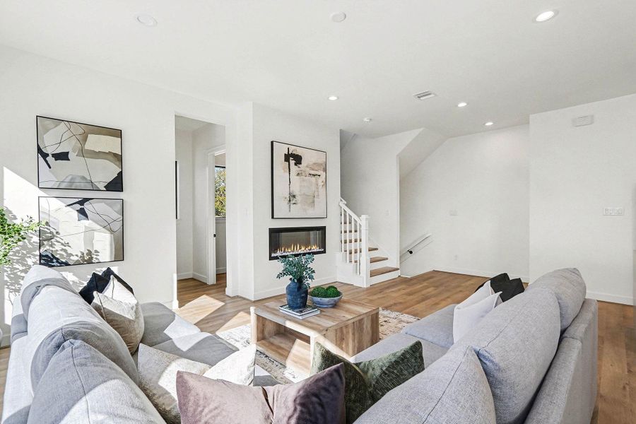 Furnished interior view inside a new home in , Houston (Image 9).