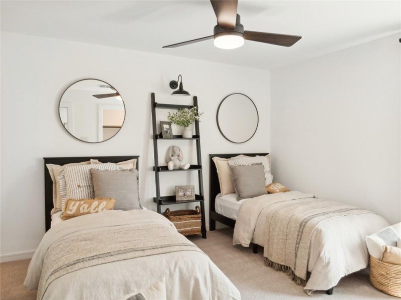 Furnished interior view inside a new home in Tarkington Timbers, Cleveland (Image 24).