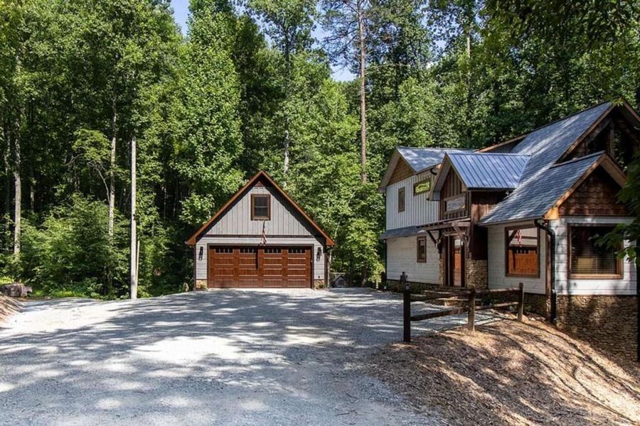 Front exterior of a new home in , Blue Ridge, GA, highlighting curb appeal (Image 22).