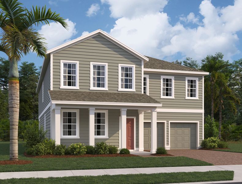 Representative exterior photo of a completed home built from the Griffin II by Ashton Woods in Northlake Traditional, Winter Garden, FL (Image 13).