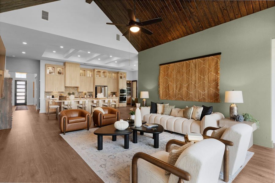 Furnished interior view inside a new home in Lariat, Liberty Hill (Image 6).