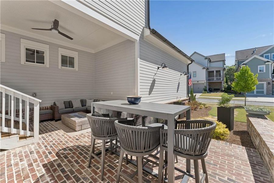 Exterior details and patio area of a home in Crossroads, Milton (Image 4).
