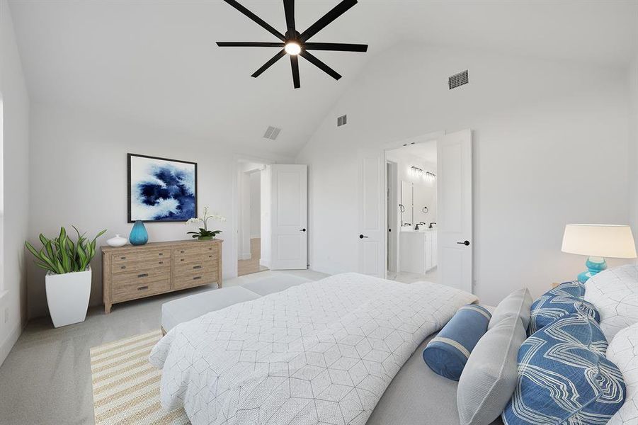 Furnished interior view inside a new home in Brookhollow West, Prosper (Image 11). Furnished interior view inside a new home in Brookhollow West, Prosper (Image 11).