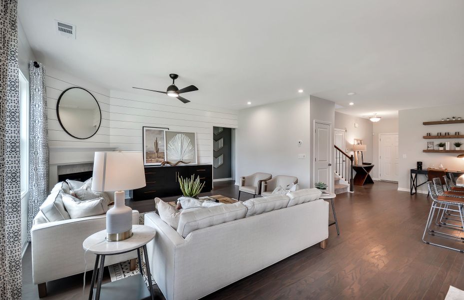 Furnished interior view inside a new home in Hamlet at Carothers Crossing, La Vergne (Image 12).