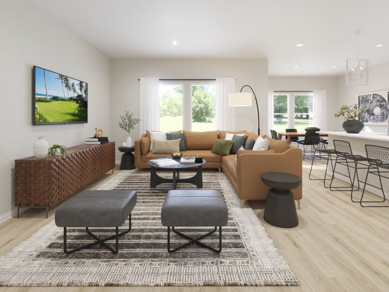 Furnished interior view inside a new home in Parks at Foster Crossing - Signature Series, Anna (Image 5).