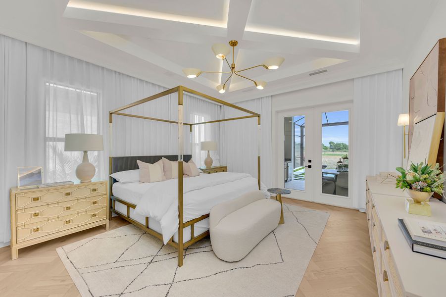 Representative furnished interior of a home built from the Sapphire by Lee Wetherington Homes in Wild Blue at Waterside, Lakewood Ranch (Image 9).