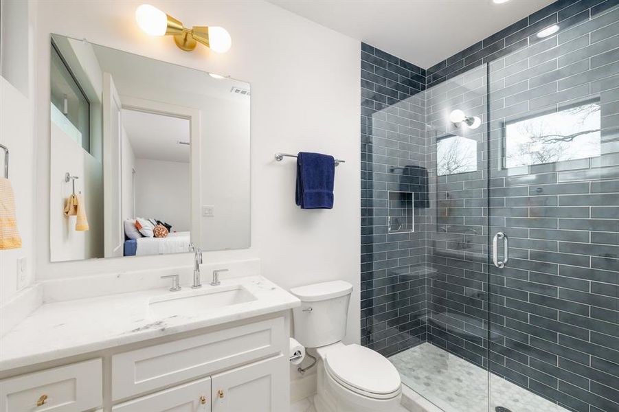 Furnished interior view inside a new home in , Dallas (Image 18).