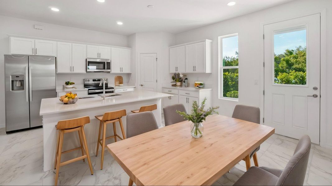 The Virtually Staged Kitchen and Dining Room