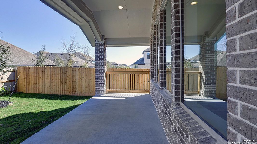 Exterior details and patio area of a home in Corley Farms 50', Boerne (Image 18). Exterior details and patio area of a home in Corley Farms 50', Boerne (Image 18).