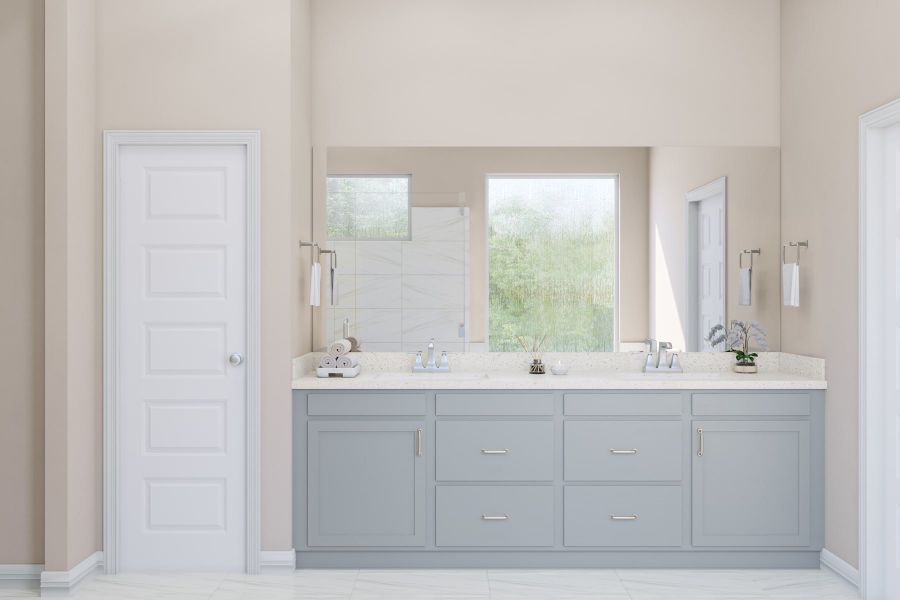 Representative furnished interior of a home built from the Goldeneye by Tri Pointe Homes in Pecan Ridge, Fulshear (Image 11).