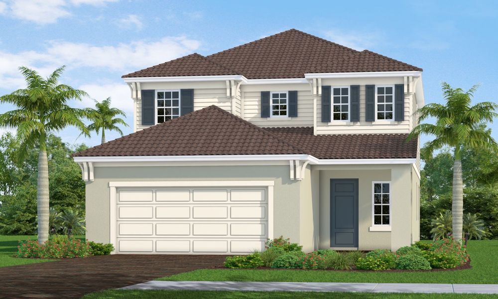 Representative exterior photo of a completed home built from the Vision 2 by Neal Communities in Windward, Sarasota, FL (Image 6).