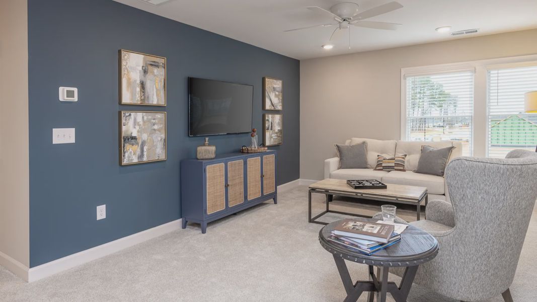 Furnished interior view inside a new home in The Courtyards at Oak Grove, Durham (Image 20).