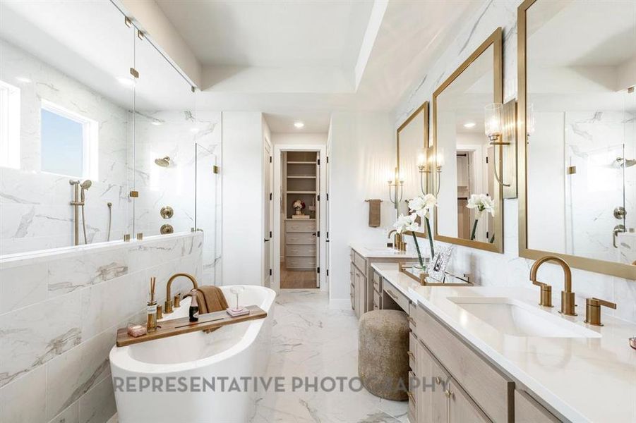 Furnished interior view inside a new home in Star Trail, Prosper (Image 21).