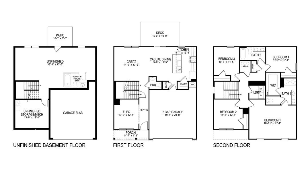 2D floor plan layout of this home in Belhaven, Knoxville, TN (Image 2).