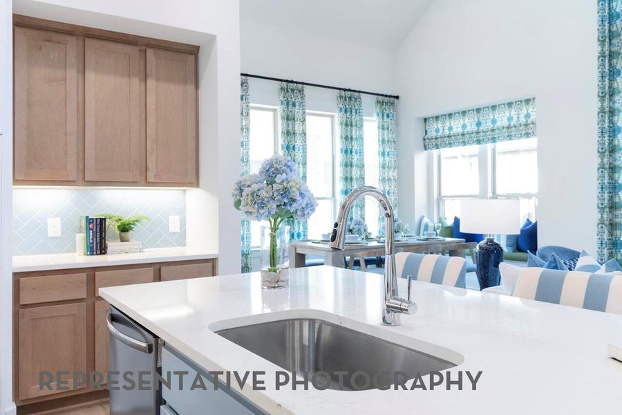 Furnished interior view inside a new home in Wolf Ranch, Georgetown (Image 32).