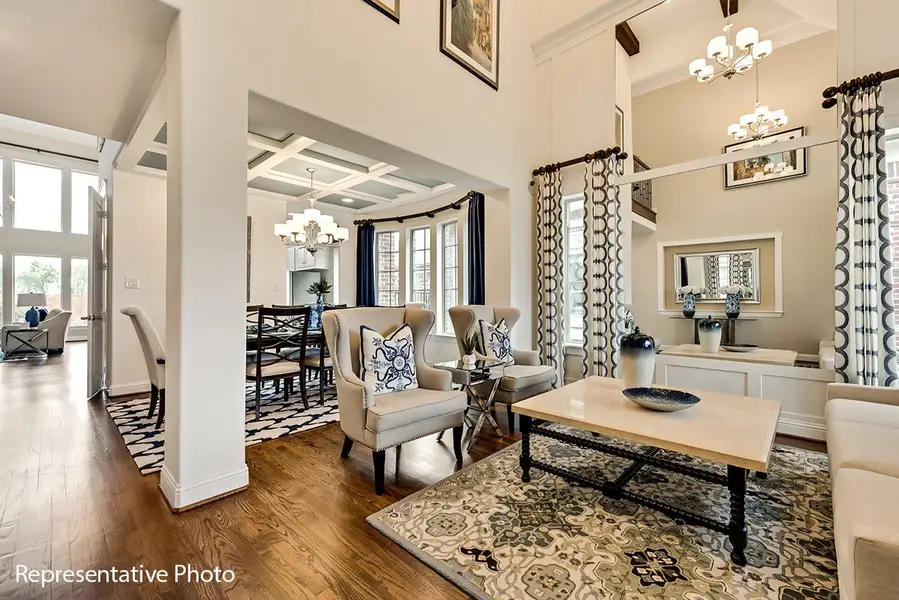 Representative furnished interior of a home built from the Alexandria II by Grand Homes in Grand Oaks, Celina (Image 5).