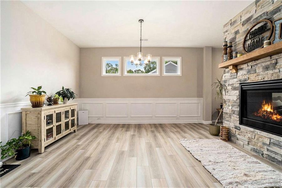 Furnished interior view inside a new home in , Dallas (Image 26).