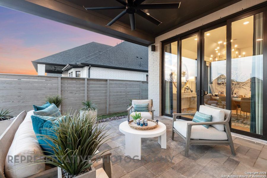 Exterior details and patio area of a home in The Ranches at Creekside, Boerne (Image 2). Exterior details and patio area of a home in The Ranches at Creekside, Boerne (Image 2).