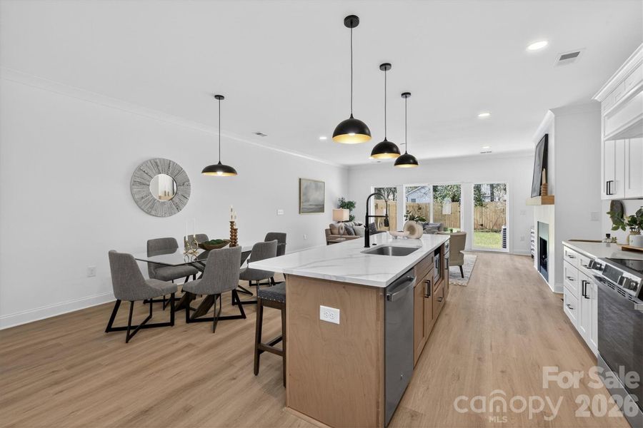 Furnished interior view inside a new home in , Charlotte (Image 7).