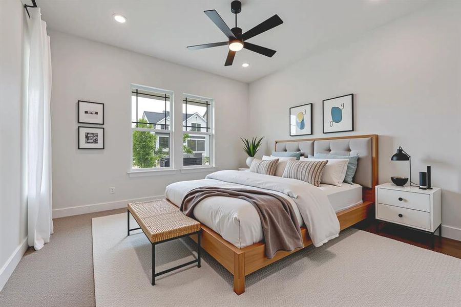 Furnished interior view inside a new home in Fields - 40' Lots, Frisco (Image 12). Furnished interior view inside a new home in Fields - 40' Lots, Frisco (Image 12).