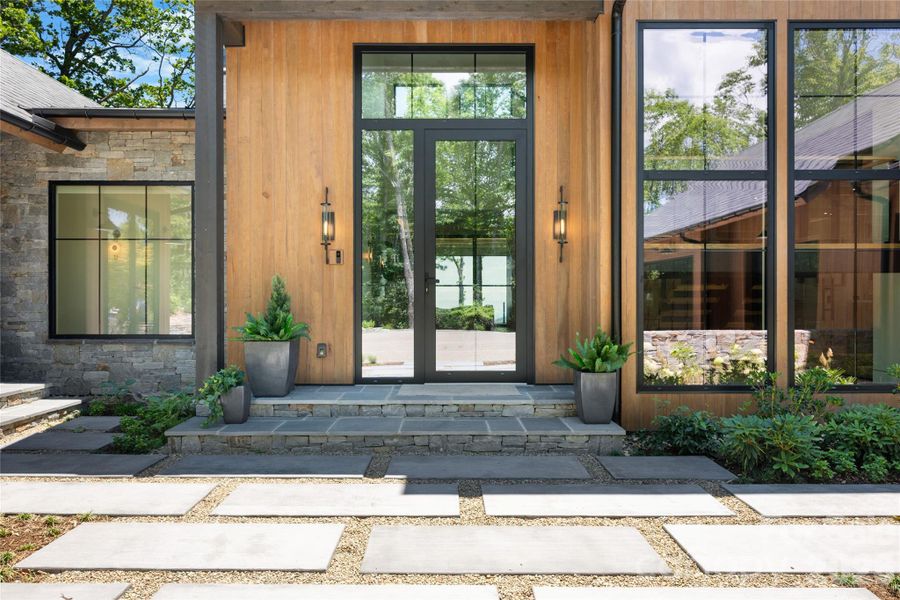 Exterior details and patio area of a home in , Lake Toxaway (Image 2). Exterior details and patio area of a home in , Lake Toxaway (Image 2).