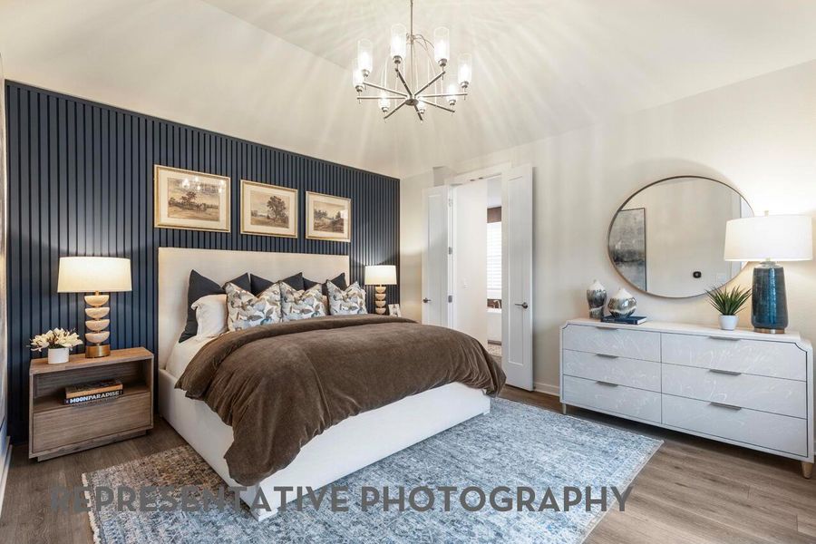 Furnished interior view inside a new home in Palmera Ridge, Leander (Image 15).
