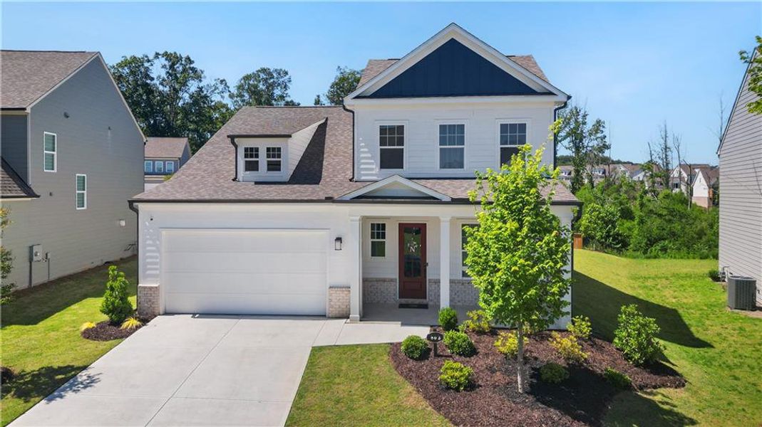 Front exterior of a new home in Edgewater, Canton, GA, highlighting curb appeal (Image 18).