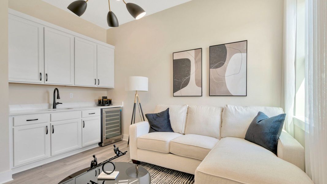 The Third Bedroom or Flex Room of a DRB Homes Grand Eider model, which is a home plan offered at Serengeti in Spring Hill, FL