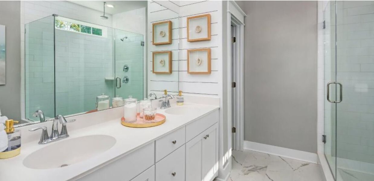 Furnished interior view inside a new home in Sweetgrass at Summers Corner: Row Collection, Summerville (Image 7).