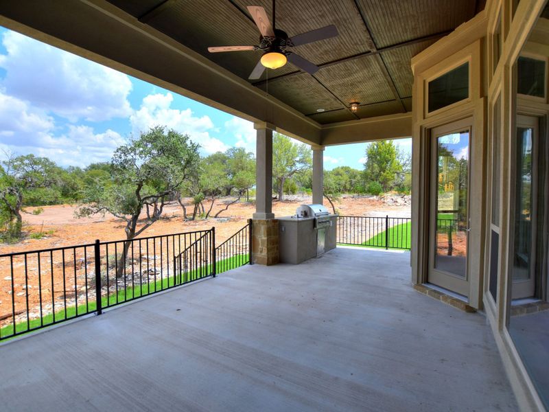 Representative exterior details of a home built from the San Simeon II by Giddens Homes in Clearwater Ranch, Liberty Hill (Image 34).