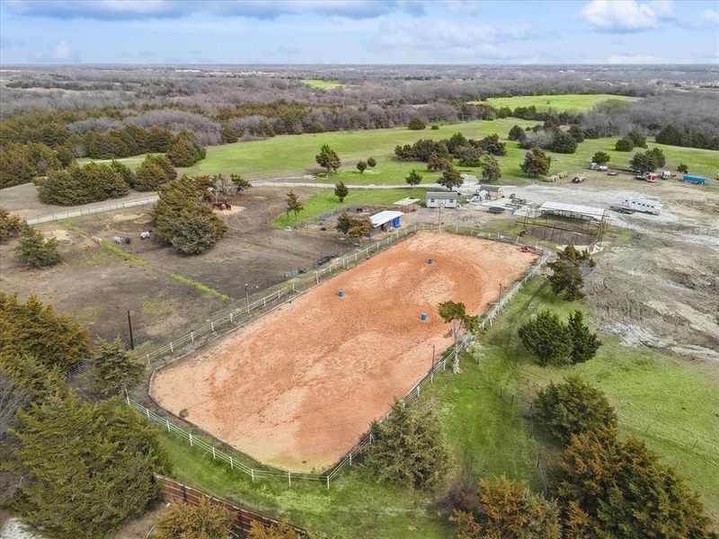 Bird's eye view featuring a rural view