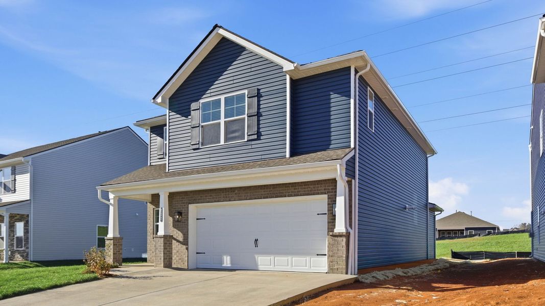 Front exterior of a new home in Fieldcrest Acres, Blountville, TN, highlighting curb appeal (Image 2).