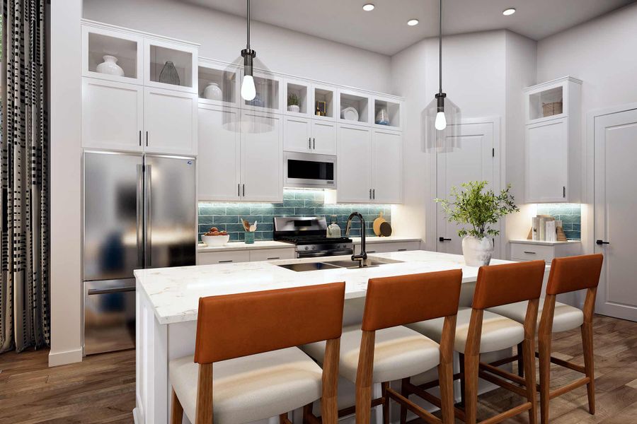 Representative furnished interior of a home built from the The Wildflower by David Weekley Homes in Headwaters 60' - Executive Series, Dripping Springs (Image 5).