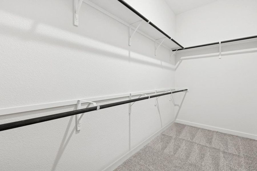 Walk in closet with light carpet Walk in closet with light carpet