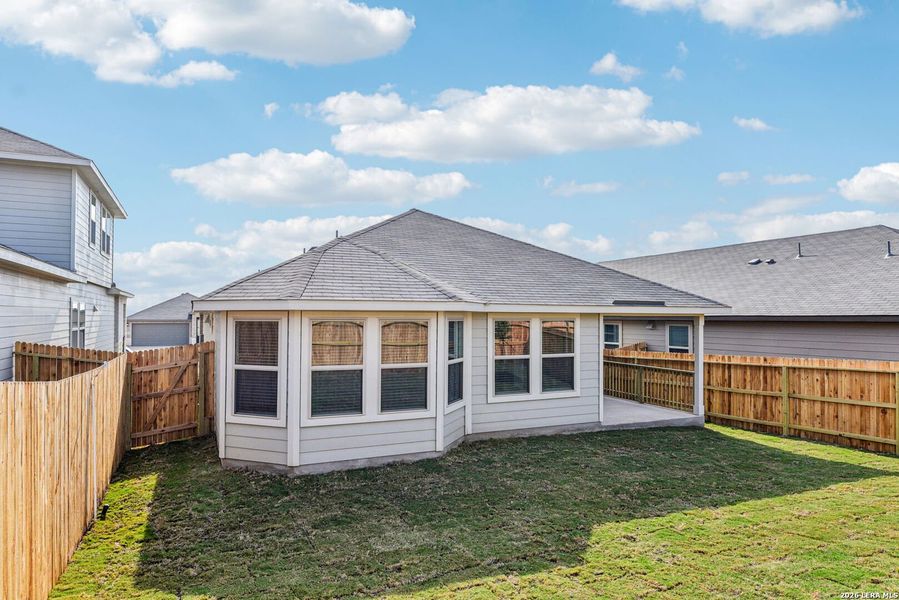 Exterior details and patio area of a home in Lark Canyon, New Braunfels (Image 24).