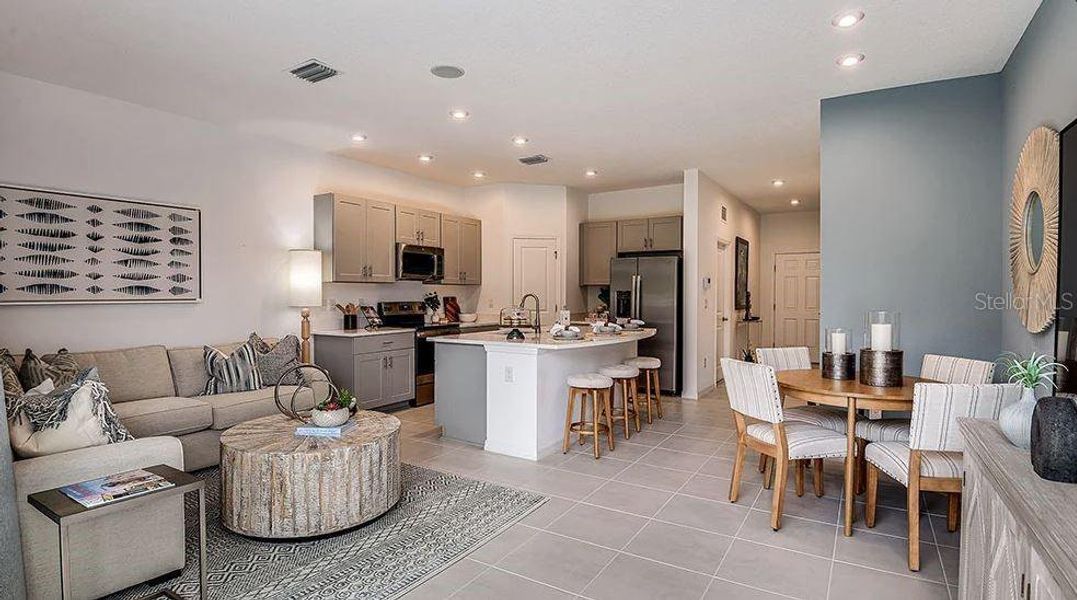 Furnished interior view inside a new home in Vinterra Townhomes, Nokomis (Image 4). Furnished interior view inside a new home in Vinterra Townhomes, Nokomis (Image 4).