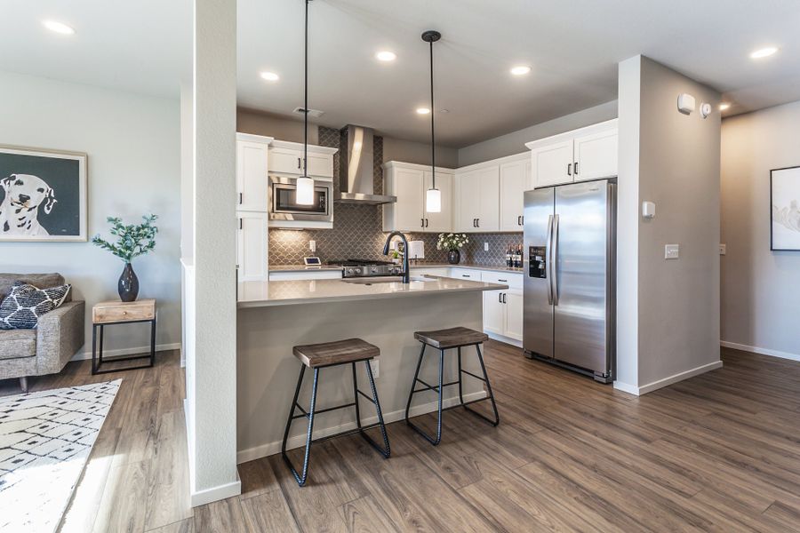 Representative furnished interior of a home built from the Telluride 1A by Hartford Homes in Timnath Ranch Townhomes, Timnath (Image 9).